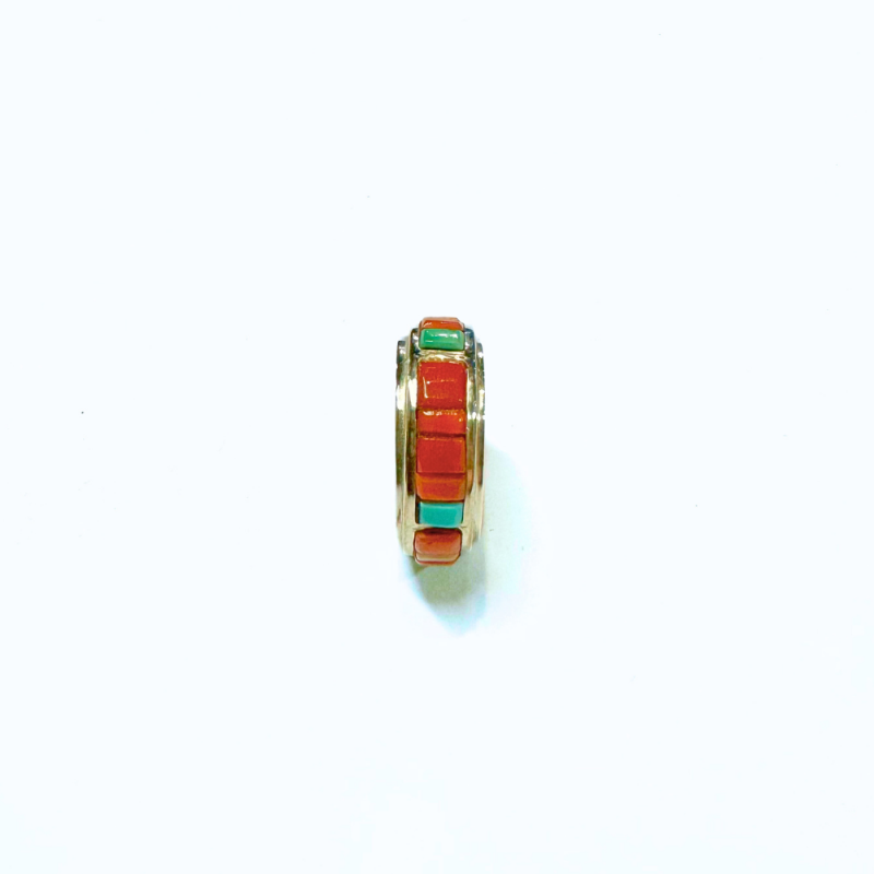 Bague en mosaïque de corail