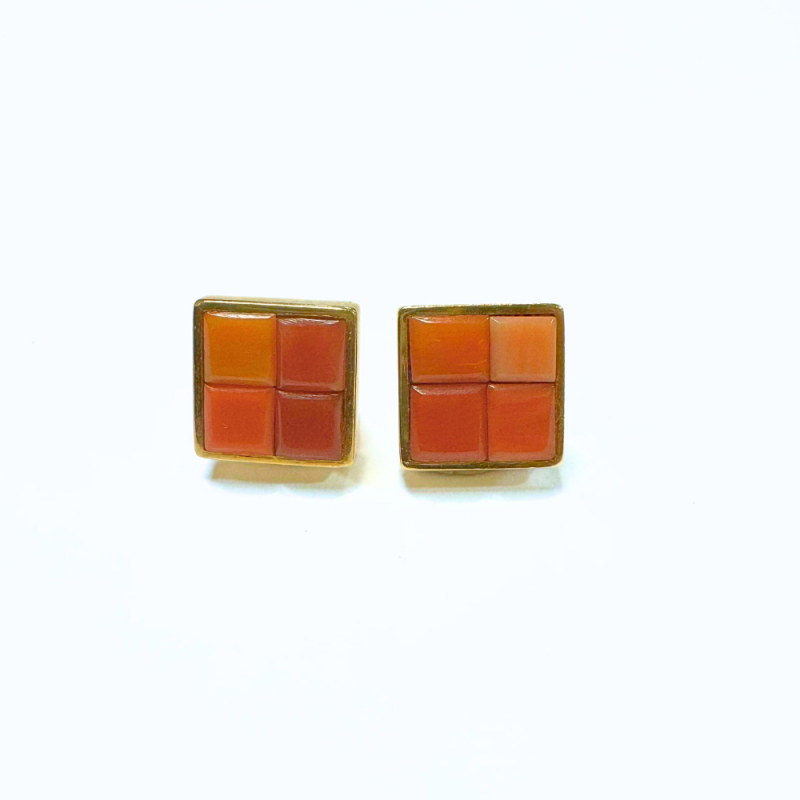 Coral Mosaic Earrings