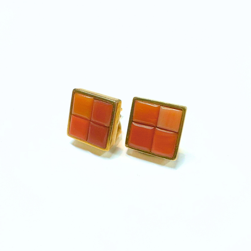 Pendientes Mosaico de Coral Pendientes Mosaico de Coral