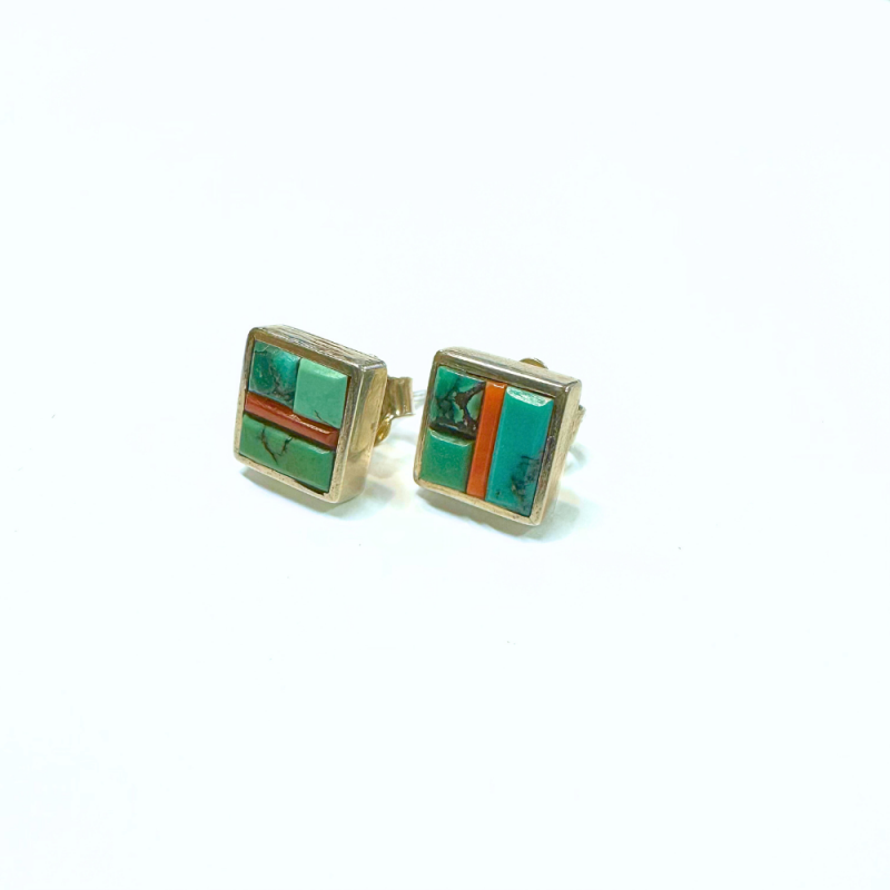 Turquoise Mosaic Earrings