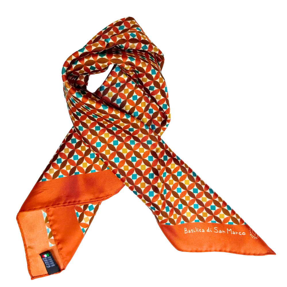 Schal aus Seiden-Twill mit...