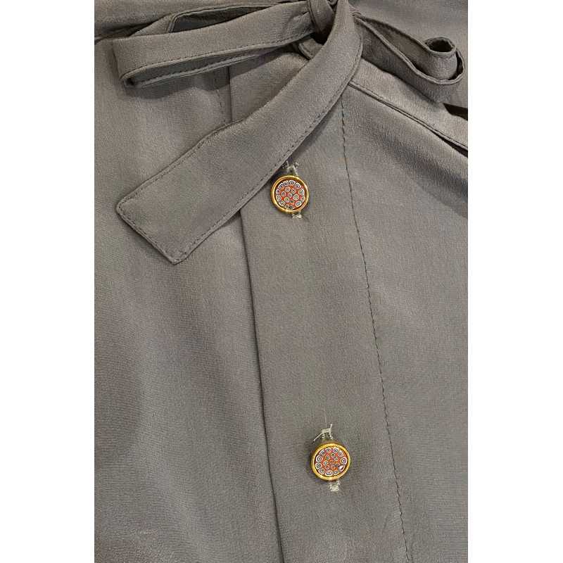 Blusa Clematide seta grigia Blusa Clematide seta grigia