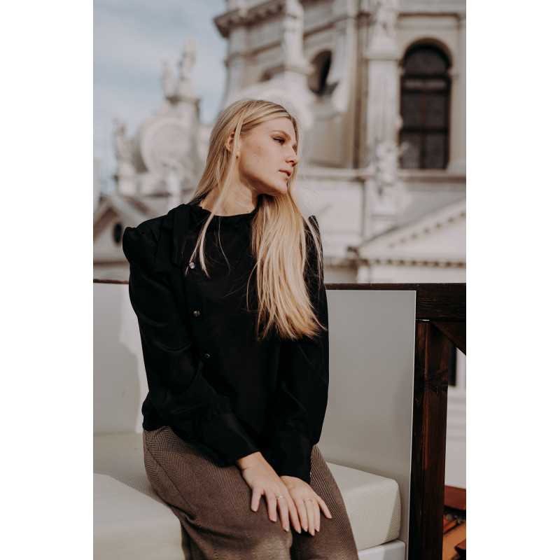 Clematis blouse with bow Clematis blouse with bow