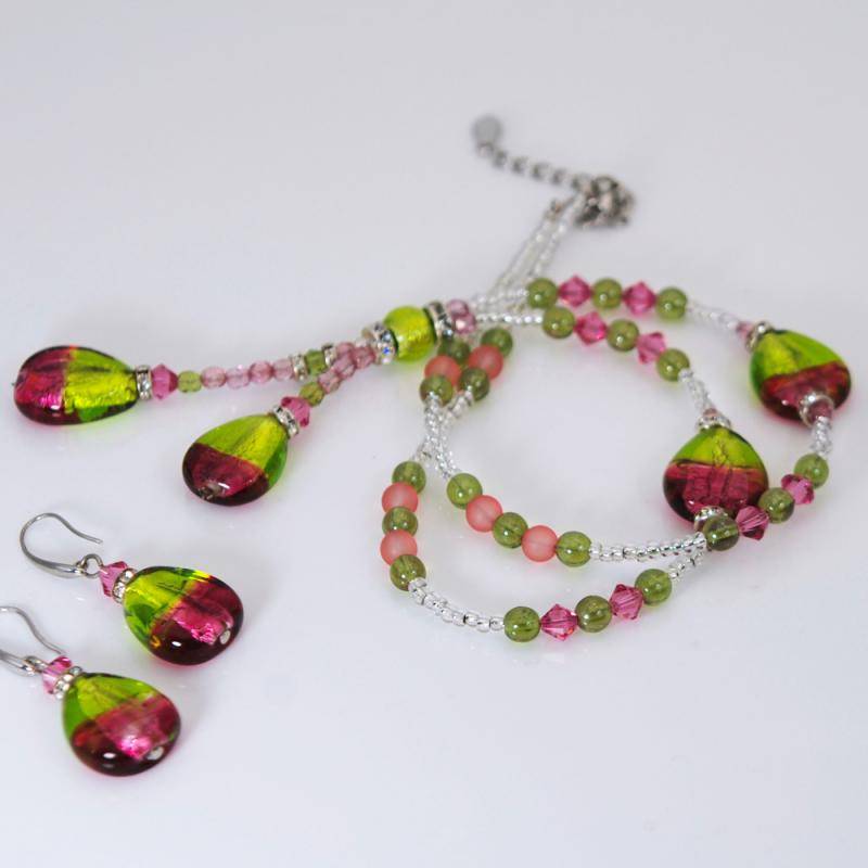 Canal, Juego Collar y pendientes Canal, Juego Collar y pendientes